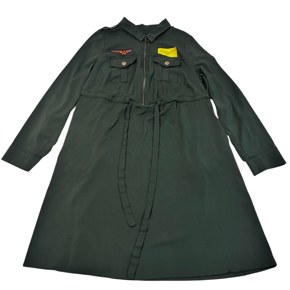 Her Universe Captain Marvel Olive‎ Green Military Dress Women's Plus 0